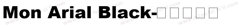 Mon Arial Black字体转换